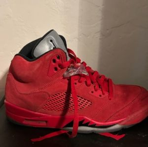 Jordan 5 Red suede size 9